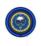 Buffalo Sabres Black Case Neon Clock