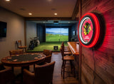 Chicago Blackhawks Black Case Neon Clock