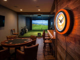Clemson Black Case Neon Clock