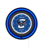 Creighton University Black Case Neon Clock
