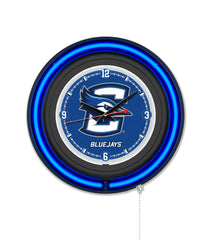 Creighton University Black Case Neon Clock