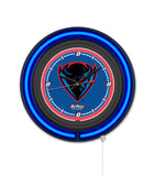 DePaul University Black Case Neon Clock