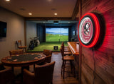 Florida State (Head) Black Case Neon Clock