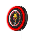 Ferris State University Black Case Neon Clock