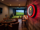 Ferris State University Black Case Neon Clock