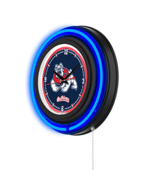 Fresno State University Black Case Neon Clock