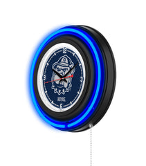 Georgetown University Black Case Neon Clock