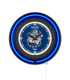 Georgetown University Black Case Neon Clock