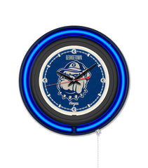 Georgetown University Black Case Neon Clock