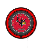 Illinois State University Black Case Neon Clock