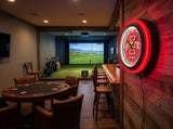 Iowa State University Black Case Neon Clock