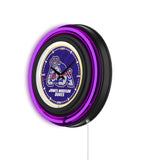 James Madison University Black Case Neon Clock