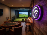 Kansas State University Black Case Neon Clock