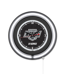 Los Angeles Kings Black Case Neon Clock