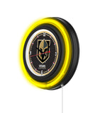 Vegas Golden Knights Black Case Neon Clock