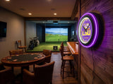 Louisiana State University Black Case Neon Clock