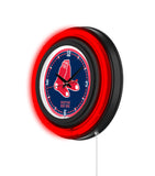 Boston Red Sox Black Case Neon Clock