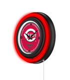 Cincinnati Reds Black Case Neon Clock