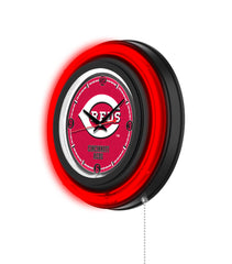 Cincinnati Reds Black Case Neon Clock