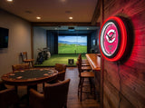 Cincinnati Reds Black Case Neon Clock