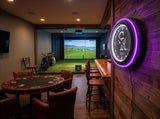 Colorado Rockies Black Case Neon Clock