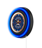 Houston Astros Black Case Neon Clock