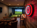 Los Angeles Angels Black Case Neon Clock