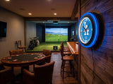Los Angeles Dodgers Black Case Neon Clock