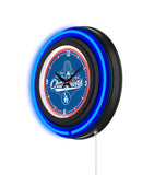 Los Angeles Dodgers 2025 World Series Champion Black Case Neon Clock