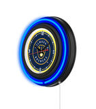 Milwaukee Brewers Black Case Neon Clock