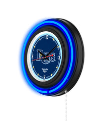 Tampa Bay Rays Black Case Neon Clock