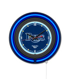 Tampa Bay Rays Black Case Neon Clock