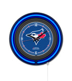 Toronto Blue Jays Black Case Neon Clock