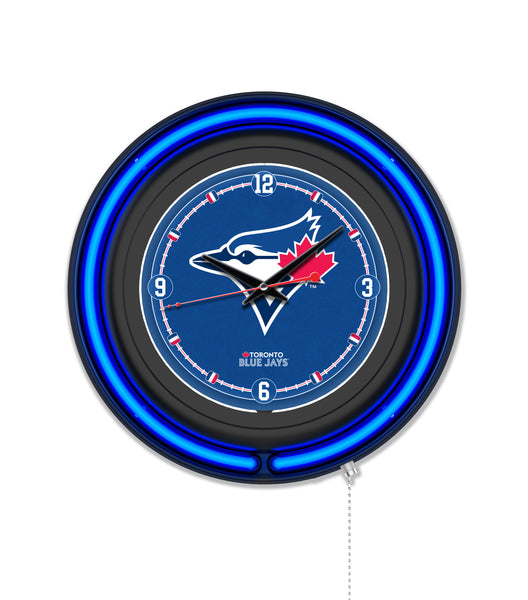 Toronto Blue Jays Black Case Neon Clock