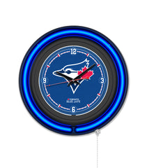 Toronto Blue Jays Black Case Neon Clock