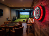 Miami University (OH) Black Case Neon Clock