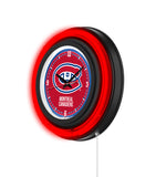 Montreal Canadiens Black Case Neon Clock