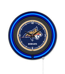 Montana State University Black Case Neon Clock
