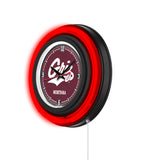 University of Montana Black Case Neon Clock