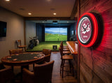 University of Montana Black Case Neon Clock