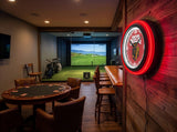 University of Montana Black Case Neon Clock