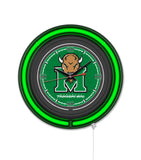 Marshall University Black Case Neon Clock