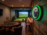 Notre Dame -Guinness (Helmet) Black Case Neon Clock
