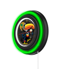 Notre Dame -Guinness (Toucan) Black Case Neon Clock