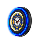 United States Navy Black Case Neon Clock