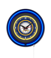 United States Navy Black Case Neon Clock