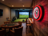 University of New Mexico Black Case Neon Clock