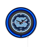 University of North Carolina Black Case Neon Clock