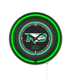 University of North Dakota Black Case Neon Clock