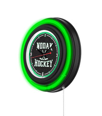 University of North Dakota (Hockey) Black Case Neon Clock